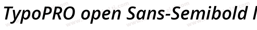 TypoPRO open Sans-Semibold ltalic字体转换